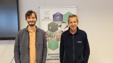 Dr. Papócsi László, a MATE Tangazdaság Nonprofit Kft. és az Agrár-EDIH szakembere (jobbra), illetve Csenki Sándor, a Discovery Center kutatója, illetve szolgáltatási koordinátora
